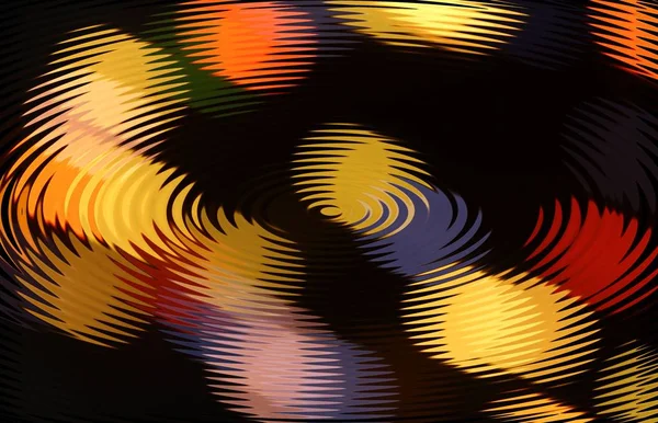 オレンジと黒の色の円の質感とラウンド形状の抽象的な背景 — ストック写真