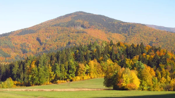 Landscape Beskydy Mountains Beautiful Autumn Colors — Stock Photo, Image