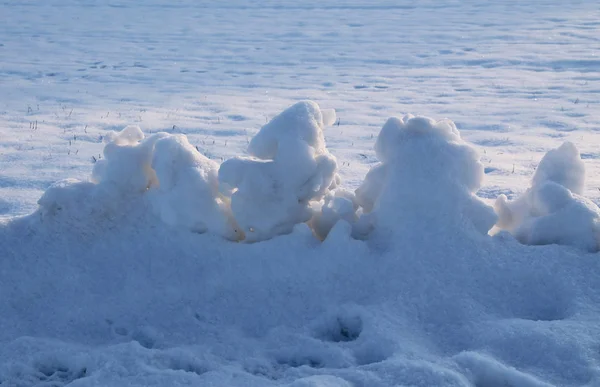 Stukjes Ijssneeuw Vorm Van Abstracte Figuren Winter — Stockfoto