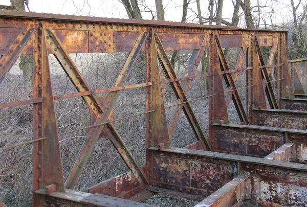 Старый Заброшенный Железнодорожный Мост Возле Города Студенка Чехия — стоковое фото