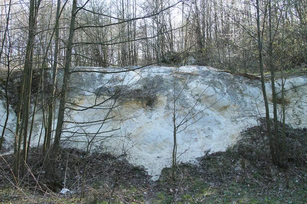 Terk Edilmiş Kum Kuyusu Ilginç Bir Ortam Yaratıyor Hodonovice Çek — Stok fotoğraf
