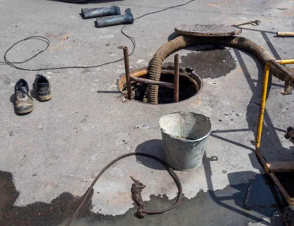 Trabajos Reparación Los Servicios Públicos Agua Ciudad —  Fotos de Stock