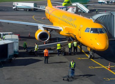 Moskova, Rusya - 01 Haziran 2016, Uçak havayolu 