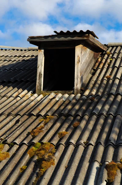 Attic Old House Window — Stock Photo, Image