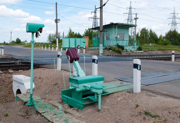 Bahnübergang Zentralrussland — Stockfoto