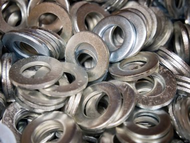 Arka plan şeklinde metal yıkamalar