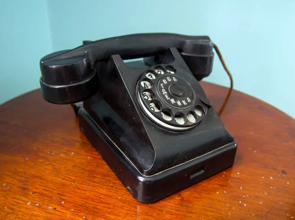 Antiguo Teléfono Soviético Bagta Encuentra Una Mesa Madera —  Fotos de Stock