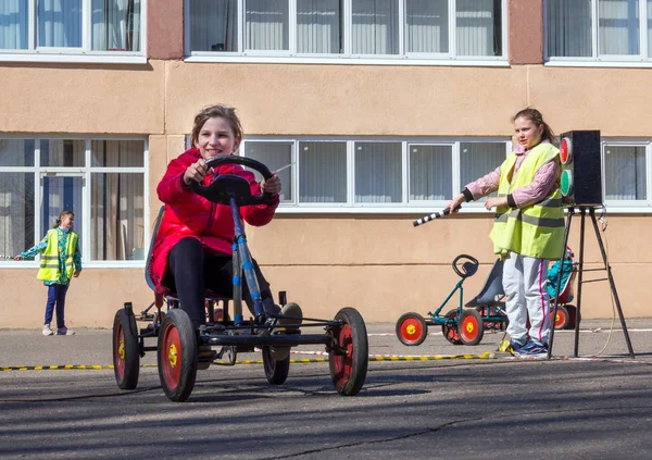 Voronezh Russia April 2017 Lesson Rules Road Children — Stock Photo, Image