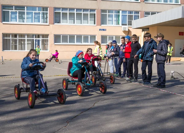 Voronezh Rusia Abril 2017 Una Lección Sobre Las Reglas Carretera —  Fotos de Stock