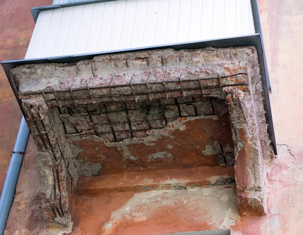 Балкон Вдома Несприятливому Стані Колапсі — стокове фото