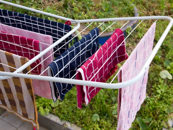 Clean Towels Dryer Dry Laundry — Stock Photo, Image