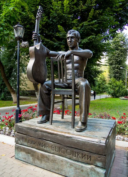 Voronezh Rússia Agosto 2018 Escultura Vladimir Vysotsky Voronezh — Fotografia de Stock