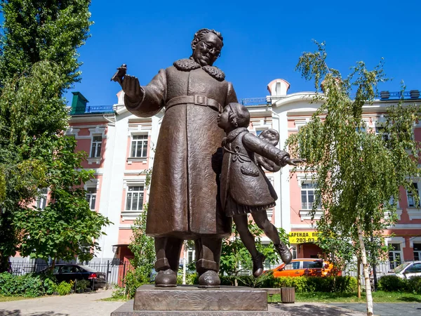 Voronezh Rússia Agosto 2018 Monumento Poeta Marshak Cidade Voronezh — Fotografia de Stock
