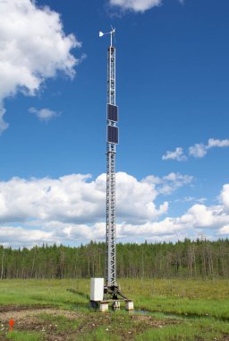 Wind turbine with a solar panel for independent power supply of small objects