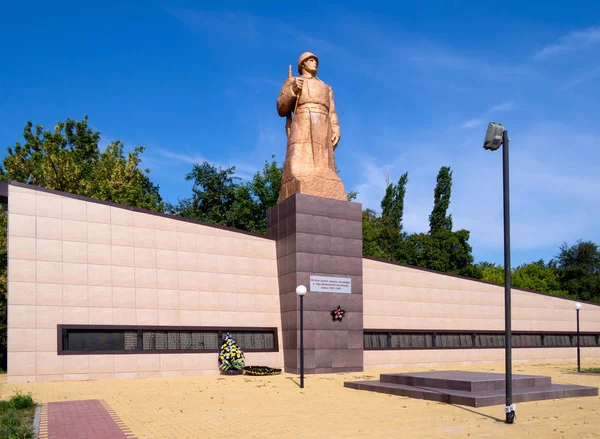 Semiluki Rússia Agosto 2018 Fragmento Memorial Aos Companheiros Aldeões Mortos — Fotografia de Stock