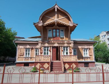 Kaluga, Rusya - 12 Temmuz 2014, Facade club-museum 