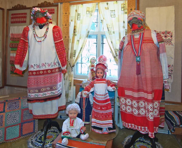 Kaluga Rússia Julho 2014 Amostras Roupa Russa Nacional — Fotografia de Stock