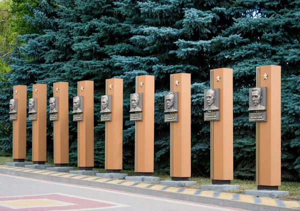Zadonszk Oroszország 2018 Augusztus Hősök Sikátora Zadonszki Victory Parkban — Stock Fotó