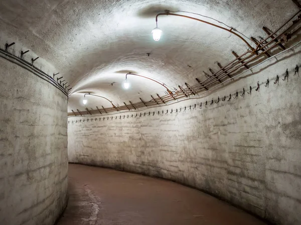 Underjordisk Tunnel Som Leder Till Objektet 820 Rtb Ett Underjordiskt — Stockfoto
