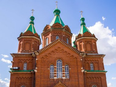 Zadonsk, Rusya - 28 Ağustos 2018: Trinity Katedrali Parçası, Zadonsk