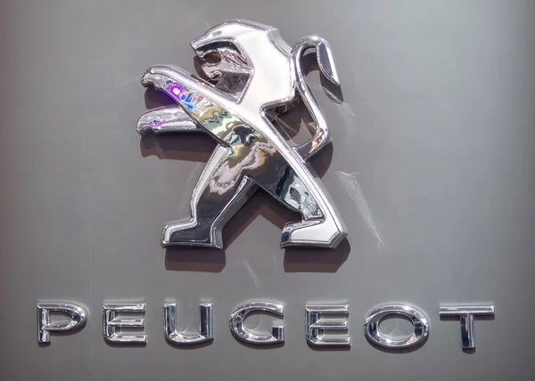 Moscow Oroszország August 2010 Cég Logója Emblémája Peugeot — Stock Fotó