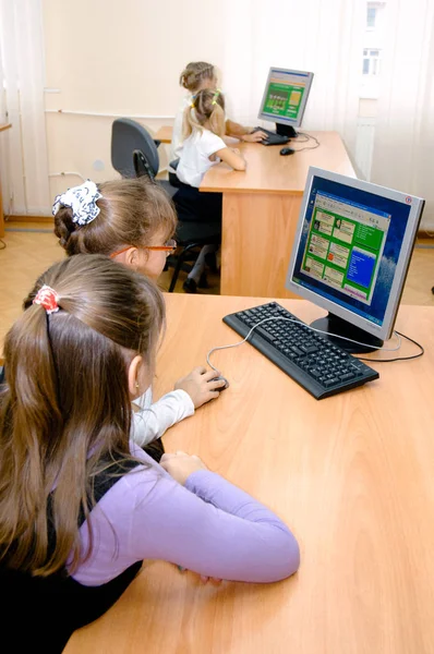 Gajievo Russia September 2010 Informatics Lesson Primary School — Stock Photo, Image