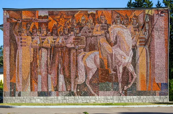 Voronezh Russia August 2018 Mosaic Panel Revolutionary Theme Building Sanatorium — Stock Photo, Image