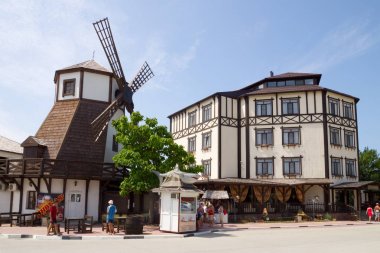 Arkhipo-Osipovka, Rusya - 6 Ağustos 2012: Arkhipo-Osipovka Krasnodar Bölgesi köyünde şarap ve ekmek Müzesi,