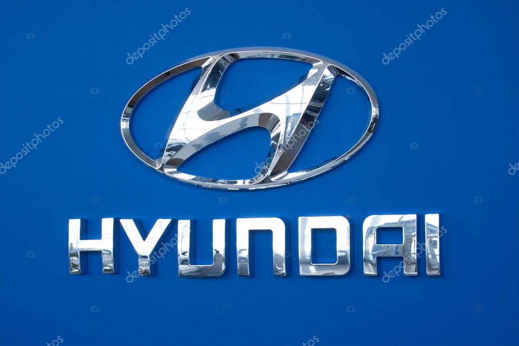 Moscow, Russia - April 7, 2013: HYUNDAI Logo