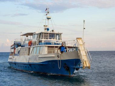 Alushta, Kırım - 10 Eylül 2018: Zevk teknesi 