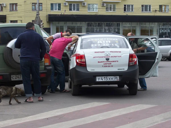 Smolensk Rússia Junho 2014 Carro Comissário Emergência Local Acidente — Fotografia de Stock