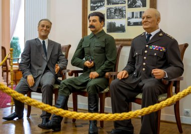 Yalta, Kırım, 10 Kasım 2015: Hitler karşıtı koalisyonun liderleri, Livadia Sarayı, Yalta, Kırım