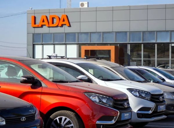 Voronezj Rusland Oktober 2018 Een Aantal Nieuwe Auto Merk Lada — Stockfoto
