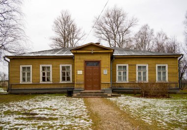 Chudovo, Rusya- 31 Ekim 2018: Tarım okulunun inşası, N.A. Nekrasov arazisi, Chudovo Novgorod bölgesi