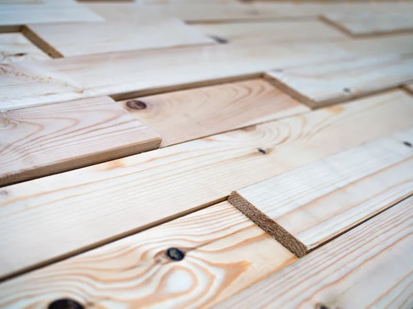 天然木の板から組み立てられた装飾パネル — ストック写真