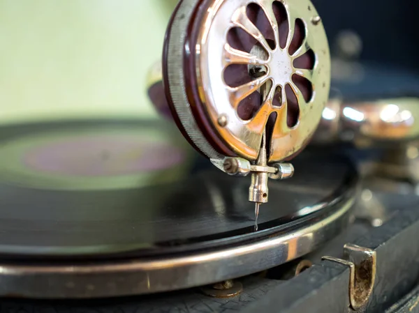 Node Playback Sound Old Gramophone — Stock Photo, Image