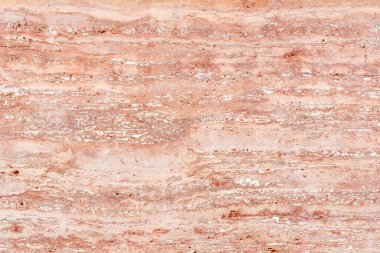 Güzel pembe Travertine 'in cilalı yüzeyi. Arkaplan resmi, doku