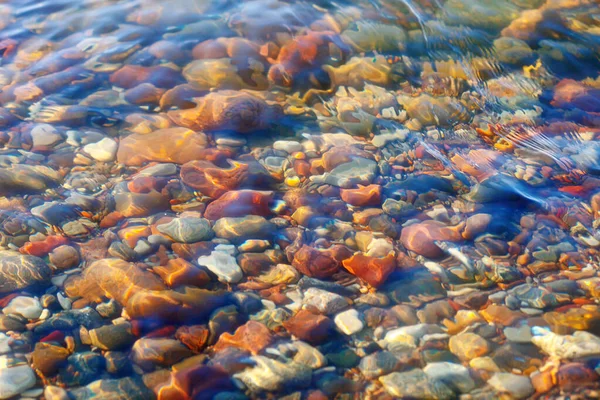 Bunte Steine Unter Wasser Das Konzept Von Meditation Kontemplation Frieden — Stockfoto