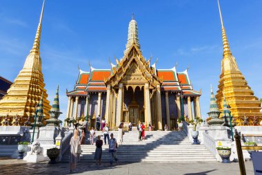Tayland, Bangkok-2 Aralık 2019 Wat Phra Kaew, Zümrüt Buda Tapınağı