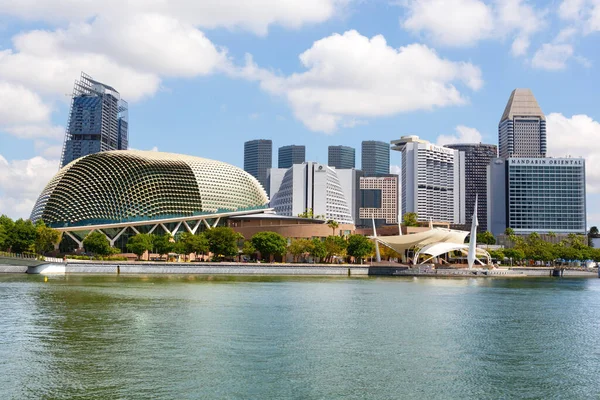 Singapore November 2019 Singapore Cityscape Theatre Concert Hall Esplanade Bay — Stock Photo, Image