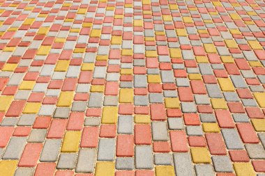 Renkli fayansların kaldırımı. Arkaplan resmi, doku