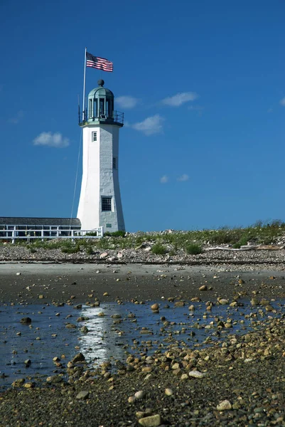 Liman Deniz Feneri Kulesi 1811 Başlarında Inşa Edilmiş Okyanusa Bakarken - Stok İmaj