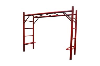 Oyun parkı için dikdörtgen çelik mulifonksiyonel maymun çubuğu, kırpma yolu ile beyaz arka planda izole