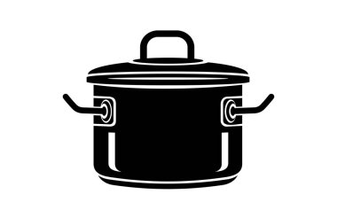 Kızartma sıcak tencere yemek pan simgesi. Sıcak tencere yemek pan vektör simgesi web için kızartma basit örnek