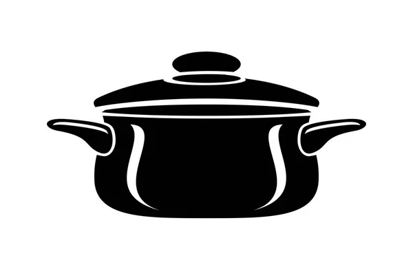 Fritando Panela Quente Cozinhar Ícone Pan Ilustração Simples Fritar Panela —  Vetores de Stock