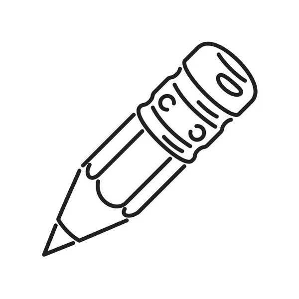 Icône Crayon Icône Volume Illustration Schématique Icône Crayon Écrivain Icône — Image vectorielle
