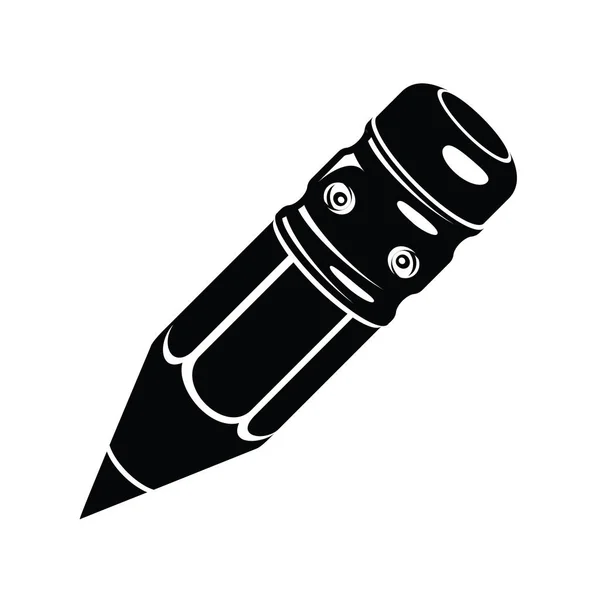 Icône Crayon Icône Volume Illustration Simple Icône Crayon Écrivain Volume — Image vectorielle