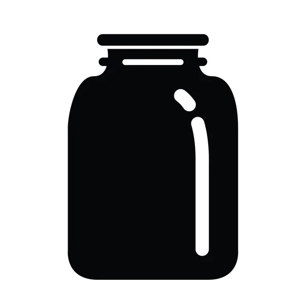 Glas Für Marmelade Oder Honig Einfache Illustration Von Glas Für — Stockvektor