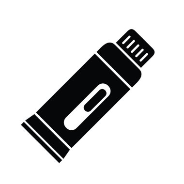 Tüp Krem simgesi kapsayıcısı. Web için krem vektör simge için tüp kapsayıcısının basit örnek