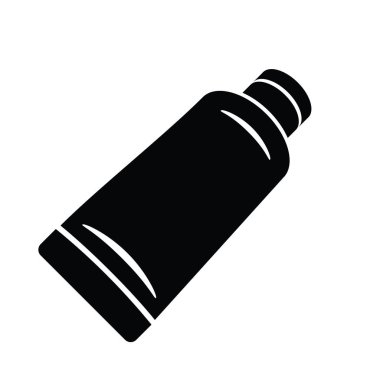 Tüp Krem simgesi kapsayıcısı. Web için krem vektör simge için tüp kapsayıcısının basit örnek